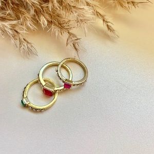 Boho ring set
